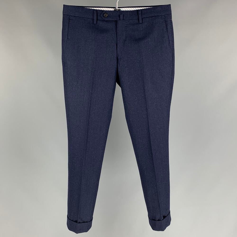 UNIVERSAL LANGUAGE Size 28 Navy Wool Cuffed Dress Pants